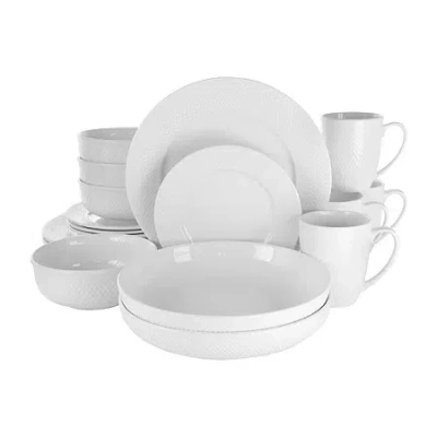 Elama Maisy 18-pc. Porcelain Dinnerware Set In White