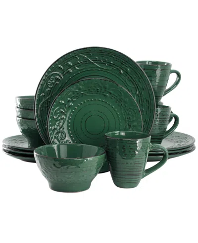 Elama Malibu 16-pc. Dinnerware Set, Service For 4 In Green