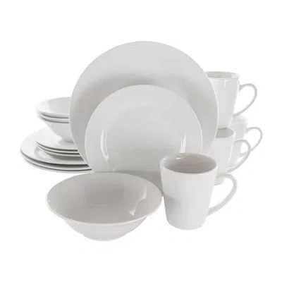 Elama Marshal 16-pc. Porcelain Dinnerware Set In White