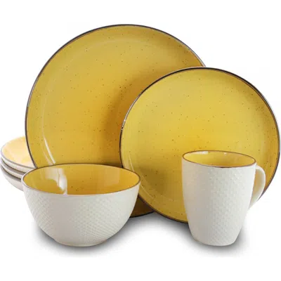 ELAMA ELAMA MELLOW-YELLOW 16-PIECE DINNERWARE SET