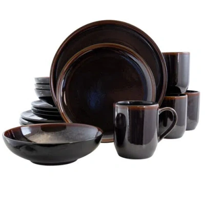 ELAMA ELAMA MIDNIGHT BEACH 16 PIECE DINNERWARE SET