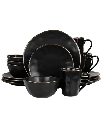 Elama Modern 16pc Stoneware Dinnerware Set