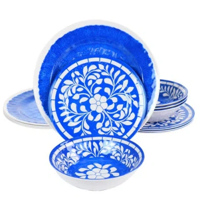 ELAMA ELAMA NELLY 12 PIECE MELAMINE DINNERWARE SET