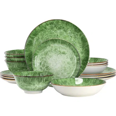 ELAMA ELAMA OCEANUS 16 PIECE PORCELAIN DOUBLE BOWL DINNERWARE SET