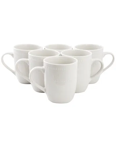 Elama Olevia Mugs, Set Of 6 In White