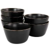 Elama Paul 6 Piece Stoneware Bowl Set In Black