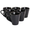 Elama Paul 6pc Stoneware Mug Set In Black
