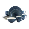 Elama Perta 16-pc. Stoneware Dinnerware Set In Blue