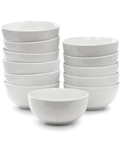 Elama Professional Kitchen 12pc Porcelain Bowl Set In White