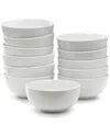 Elama Professional Kitchen 12pc Porcelain Bowl Set In White