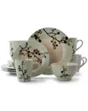 Elama Retro Bloom 16pc Stoneware Dinnerware Set
