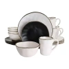 Elama Roman 16 Piece Stoneware Dinnerware Set In White