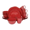 Elama Rustic 16-pc. Stoneware Dinnerware Set In Red
