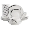Elama 24pc Dinnerware Set In White