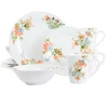 Elama Spring Bloom 16 Piece Round Porcelain Dinnerware Set In Multi