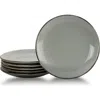 Elama Tahitian Sand 6-piece Salad Plate Set In Gray