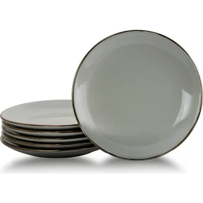 ELAMA ELAMA TAHITIAN SAND 6-PIECE SALAD PLATE SET