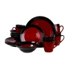 Elama Tanizia 16-pc. Stoneware Dinnerware Set In Red