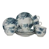 Elama Traditional Blue Rose 16-pc. Dinnerware Set In Blue