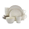Elama White Lily 16-pc. Stoneware Dinnerware Set In White