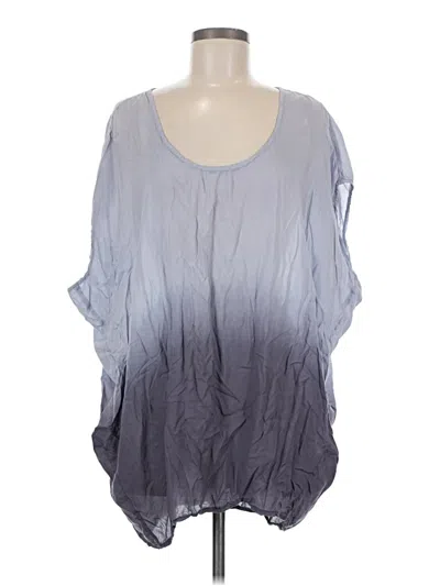 Pre-owned Elan 3/4 Sleeve Blouse In Gray