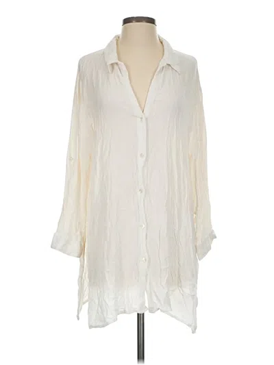 Pre-owned Elan 3/4 Sleeve Blouse In Ivory