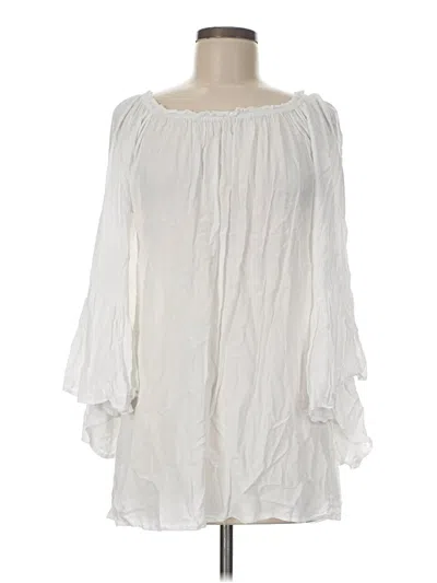 Pre-owned Elan 3/4 Sleeve Blouse In Ivory