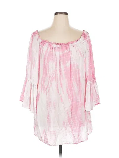 Pre-owned Elan 3/4 Sleeve Blouse In Pink