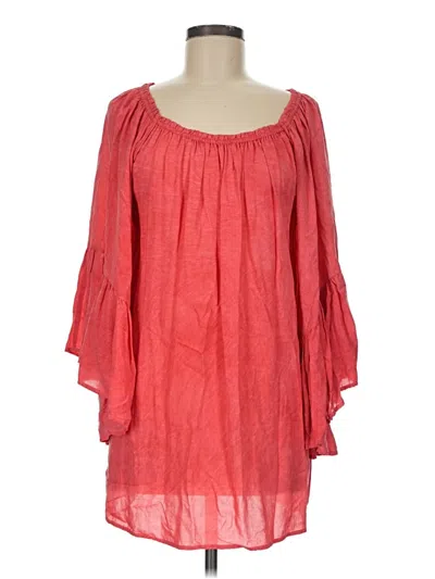 Pre-owned Elan 3/4 Sleeve Blouse In Red