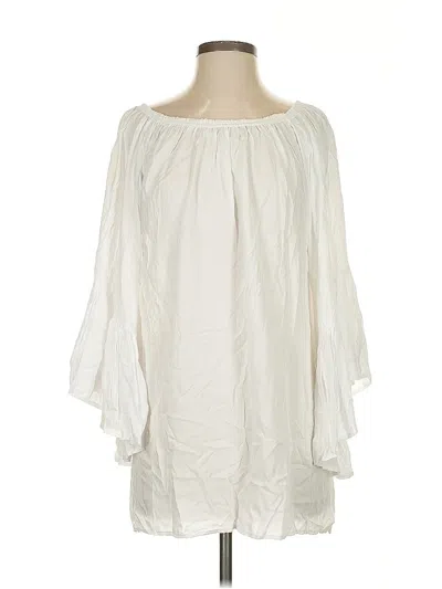 Elan 3/4 Sleeve Blouse In White