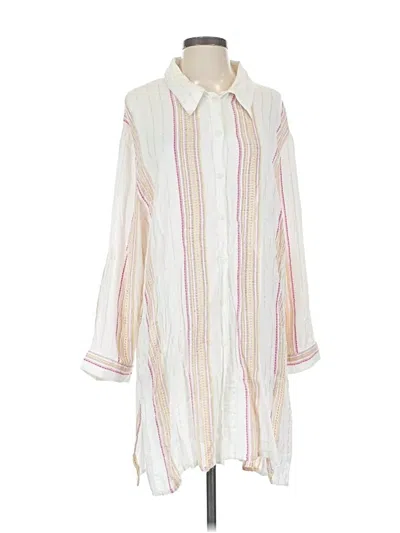 Pre-owned Elan 3/4 Sleeve Blouse In White