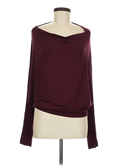 Pre-owned Elan 3/4 Sleeve T-shirt In Burgundy
