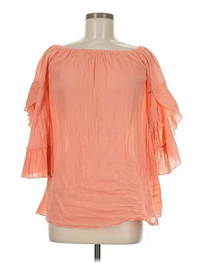 Pre-owned Elan 3/4 Sleeve T-shirt In Orange