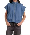 Elan Ainsley Zip-up Sweatshirt In Blue In Blue