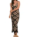 Elan Crochet Maxi Dress In Black