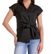 Elan Ali Blouse In Black In Black