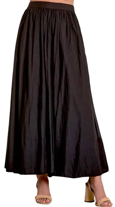 Elan Aline Midi Skirt In Black