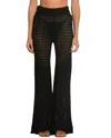 Elan Crochet Wide Leg Cover-up Pants In Black