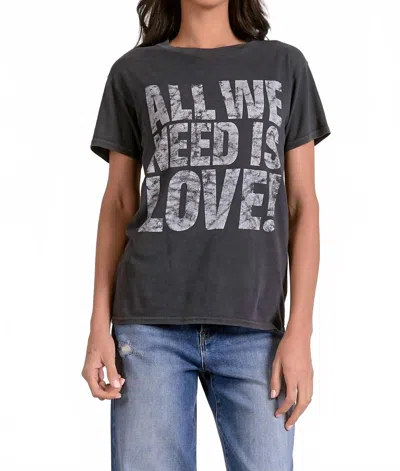 ELAN ALL YOU NEED IS LOVE TEE IN GRAY