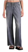 Elan Amber Sweatpant Jeans In Dark Denim In Blue
