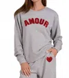 Elan Amour Sweatshirt In Light Grey In Gray