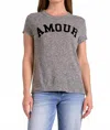 Elan Amour T-shirt In Grey In Gray