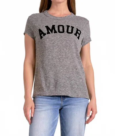 Elan Amour T-shirt In Grey In Gray