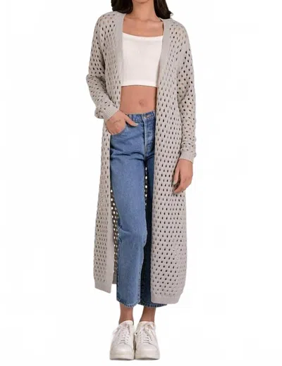 Elan Annie Cardigan In Grey In Gray
