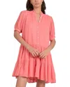 Elan April Short Sleeve Mini Dress In Pink