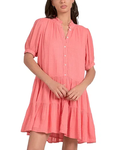 Elan April Short Sleeve Mini Dress In Pink