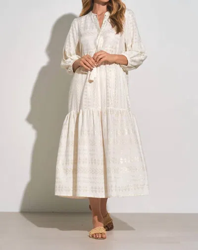 Elan Arrow Print Kaftan In White