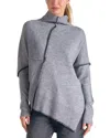 Elan Vanilla Turtleneck Sweater In Heather Grey