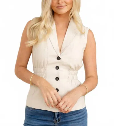 Elan Ashtin Top In Natural In White