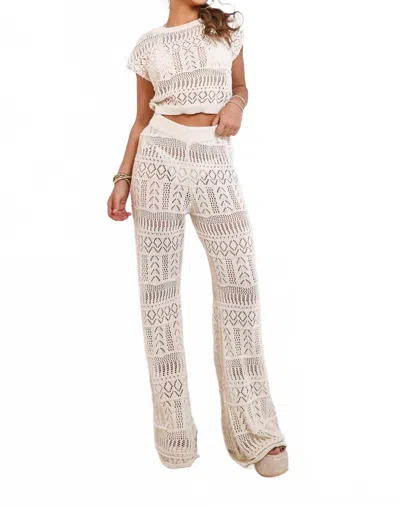 Elan Atlantis Crochet Set In Beige In Neutral